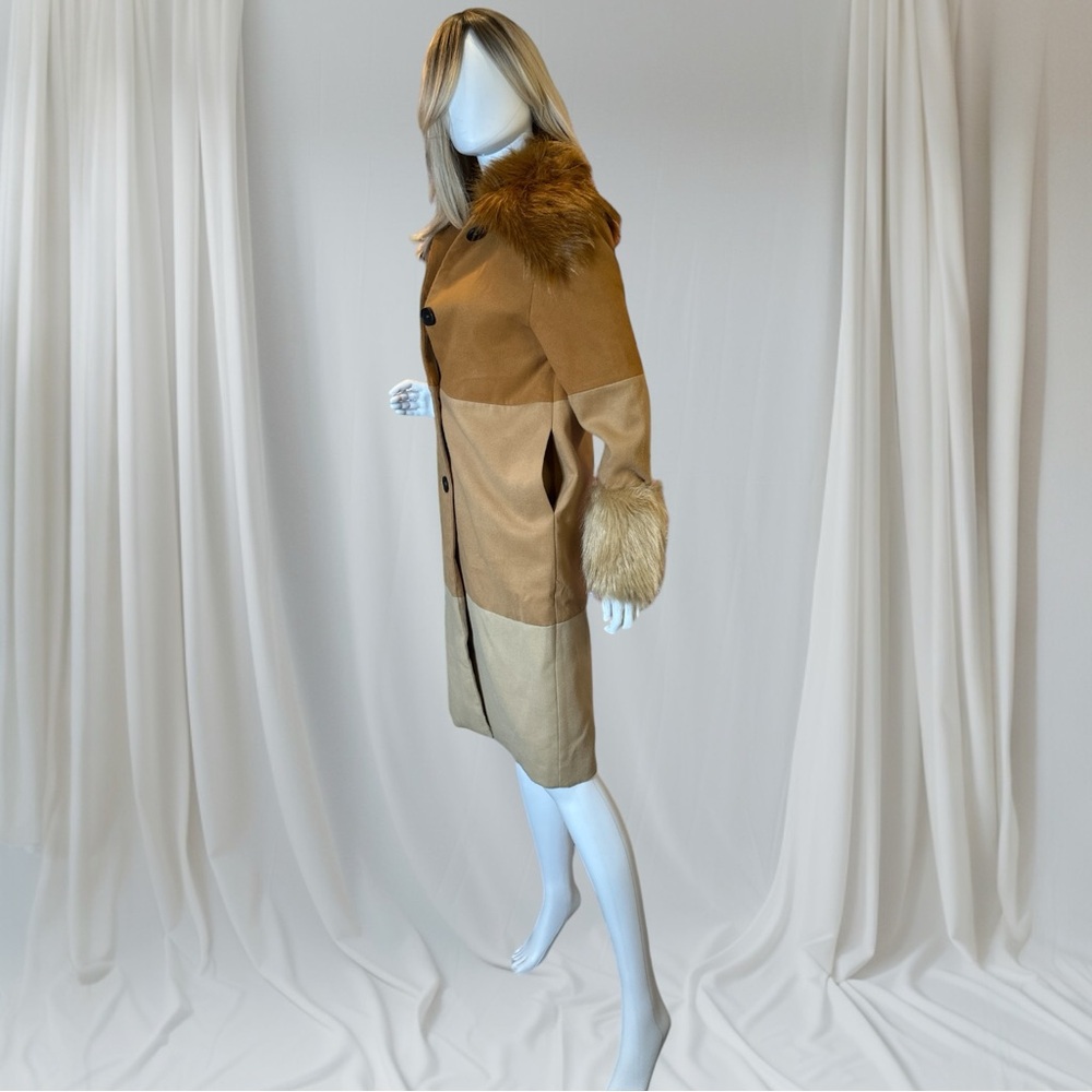Fashion Nova “Pardon My French” Faux Fur Trim Coat - Picture 4 of 13